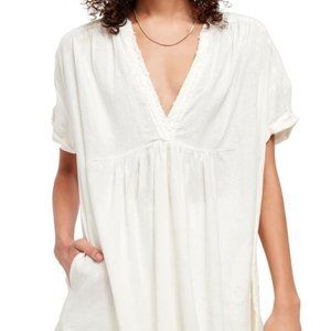Free People Get Away With Me Linen Blend Tunic